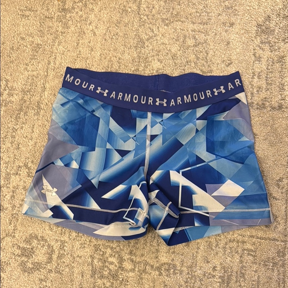 Under Armour Blue Geometric Athletic Shorts